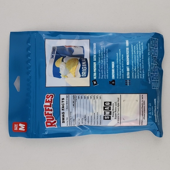 Ruffles 1 Pair Boxers + 2 Crew Sock Snack Aisle Original In Bag Size Med (31-33) - Picture 13 of 16
